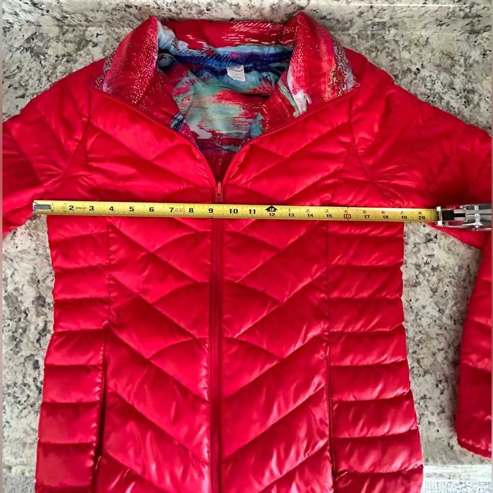 Reversible SO Quilted Puffy Puffer Zip Up Jacket Pockets Waterproof Size Small - Picture 12 of 13